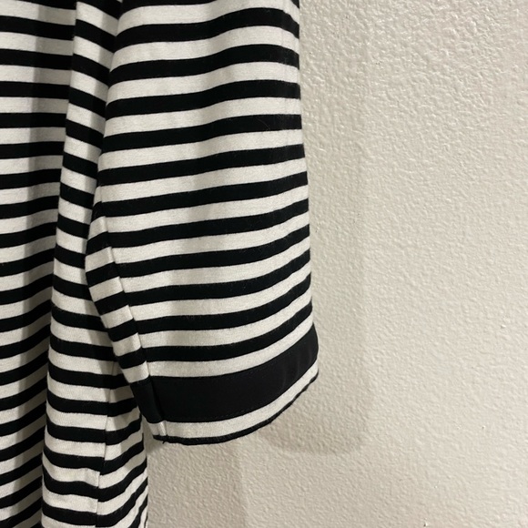 Talbots black and white striped shirt size large - Picture 3 of 4